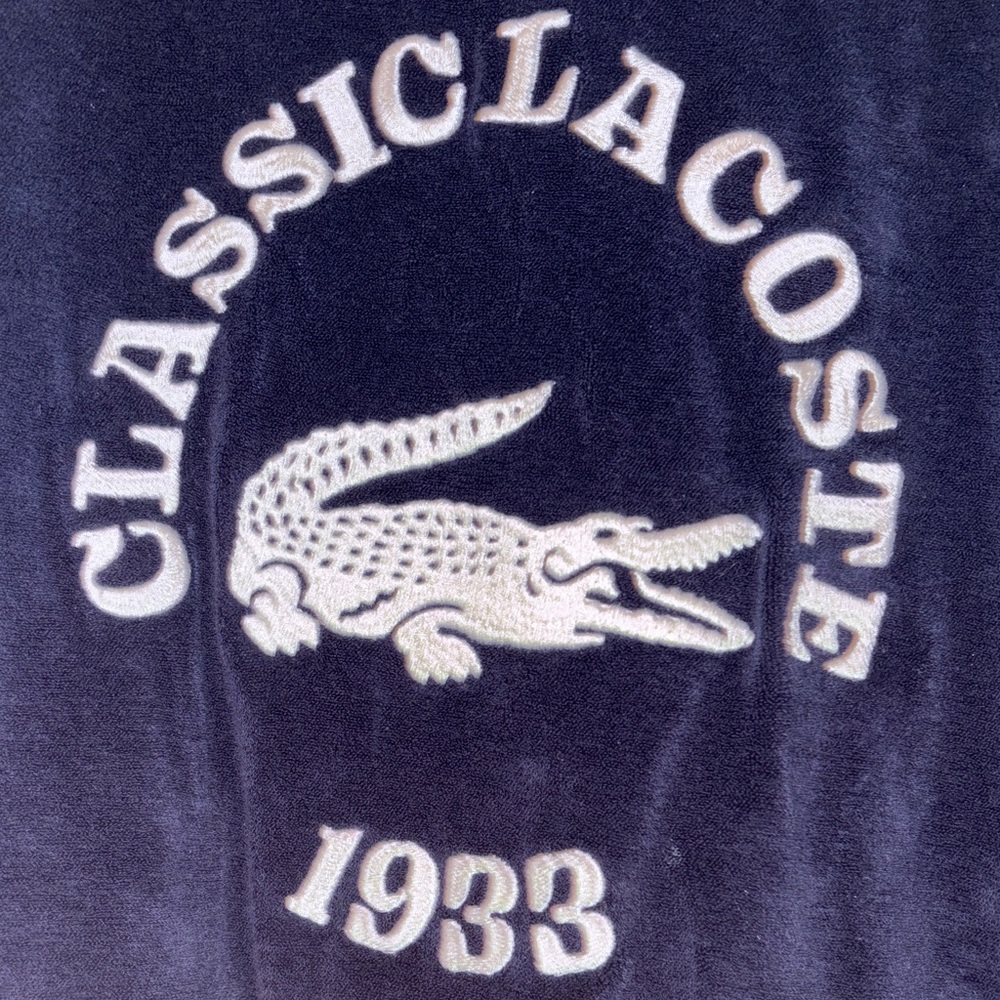 Lacoste Black Velvet Long Sleeve Top XL - Picture 4 of 4